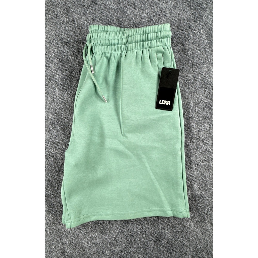 LCKR Boys Large14-16 GSB Hudson Knit Drawstring Shorts Dark Seafoam Green NWT
